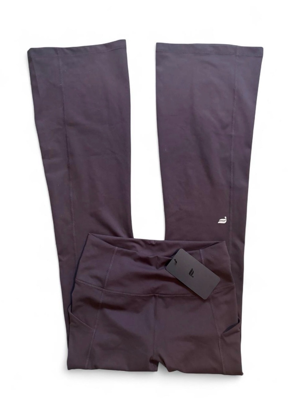 Fabletics Brand New Women’s Oasis High-Rise Pocketed Kick Flare Leggings in Plum